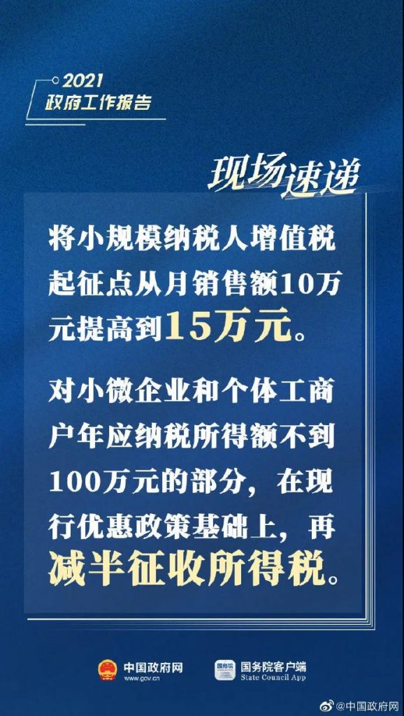2021兩會重磅消息！增值稅起征點提高！